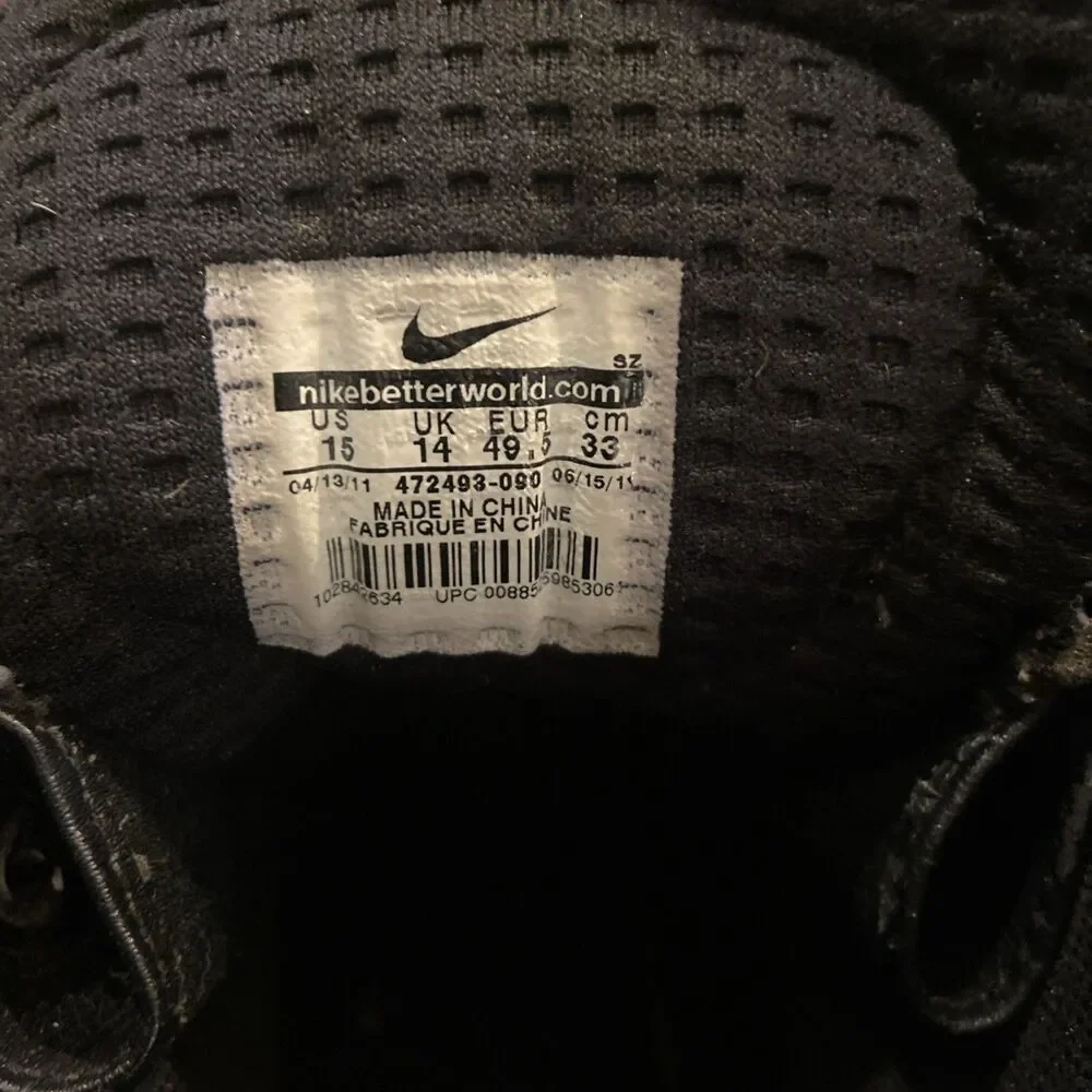 Nike ACG Air Max Hiking Combat Work Boots Men’s 15 Black Leather Shoes
